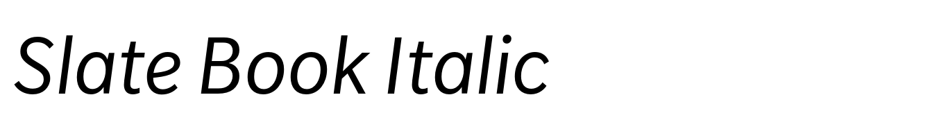 Slate Book Italic